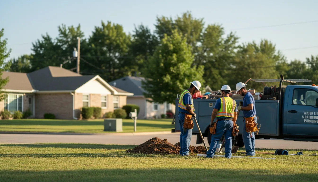 Residential water line and bathroom plumbing service in Kirkman, IA